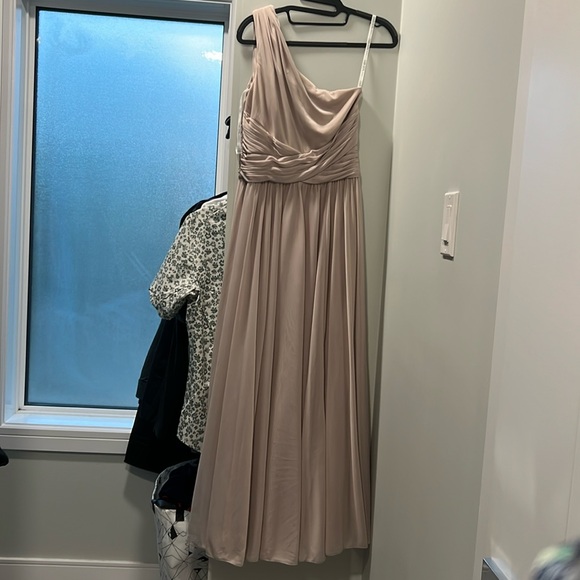 David’s Bridal bridesmaid dress in biscotti - Picture 2 of 3